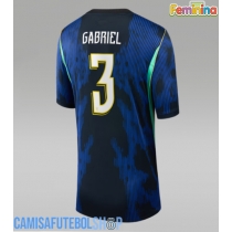 Camisa de time de futebol Brasil Gabriel Magalhaes #3 Replicas 2º Equipamento Feminina Mundo 2026 Manga Curta